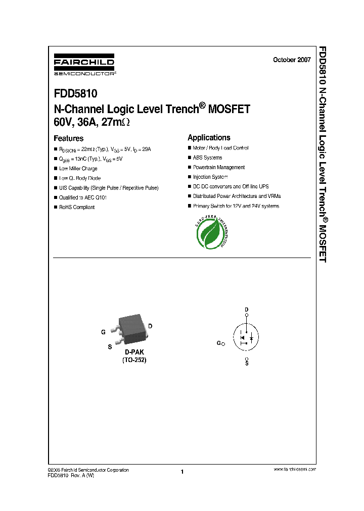 FDD5810_4265912.PDF Datasheet