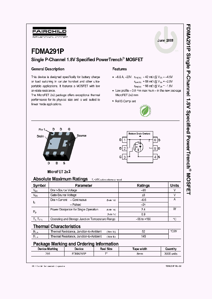 FDMA291P_4583477.PDF Datasheet