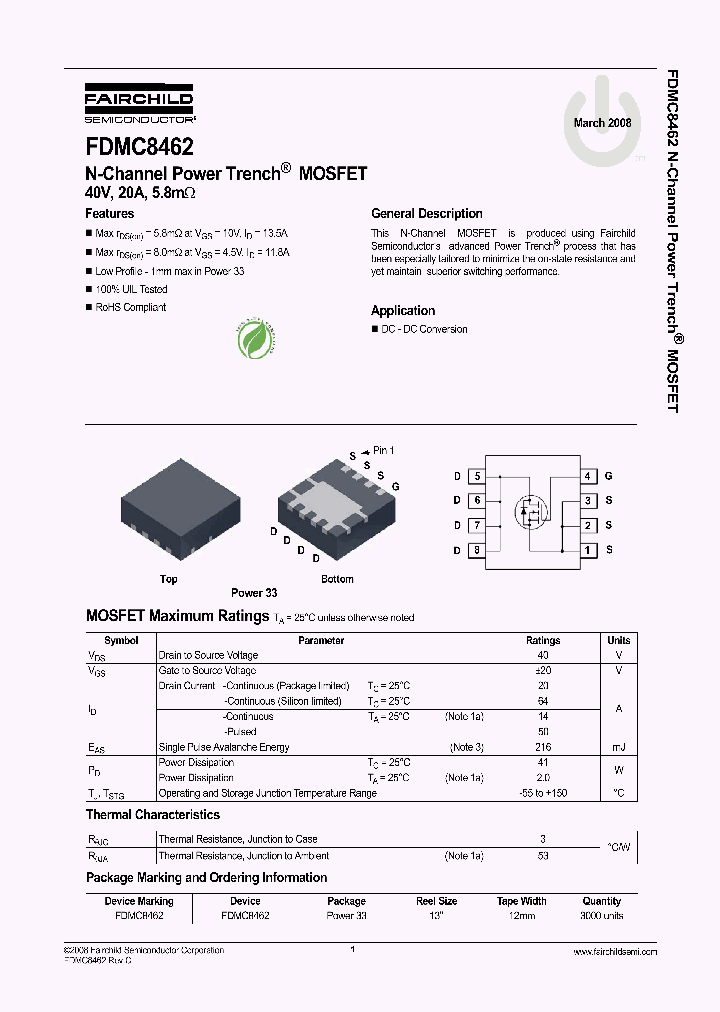FDMC8462_4299795.PDF Datasheet