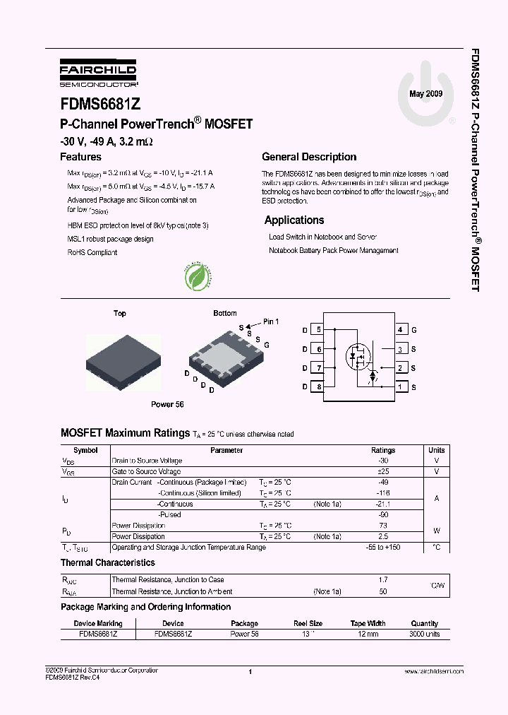 FDMS6681Z_4470824.PDF Datasheet