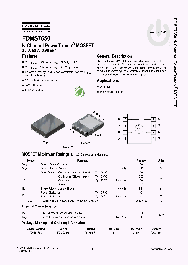 FDMS7650_4531486.PDF Datasheet