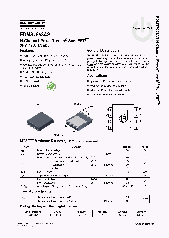 FDMS7658AS_4531488.PDF Datasheet