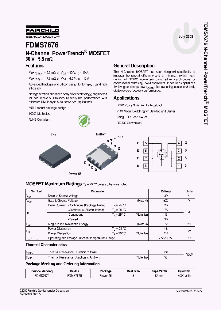 FDMS7676_4769668.PDF Datasheet