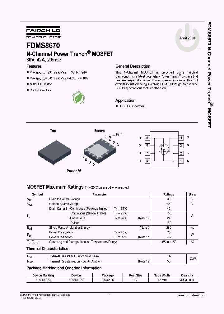 FDMS8670_4695495.PDF Datasheet