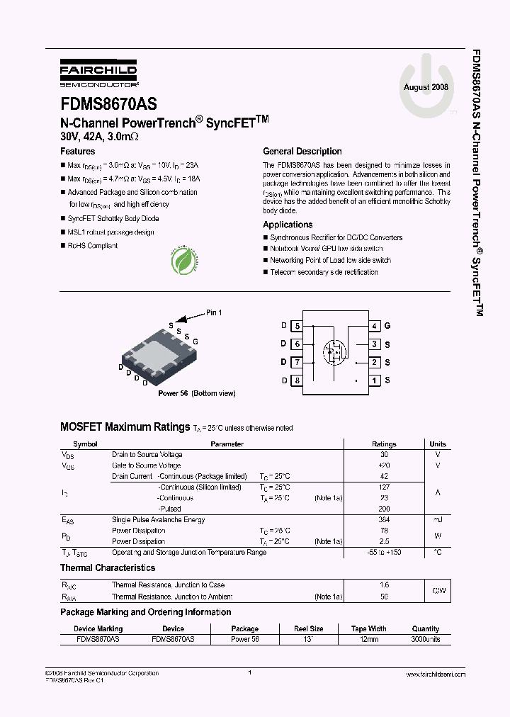 FDMS8670AS08_4695496.PDF Datasheet