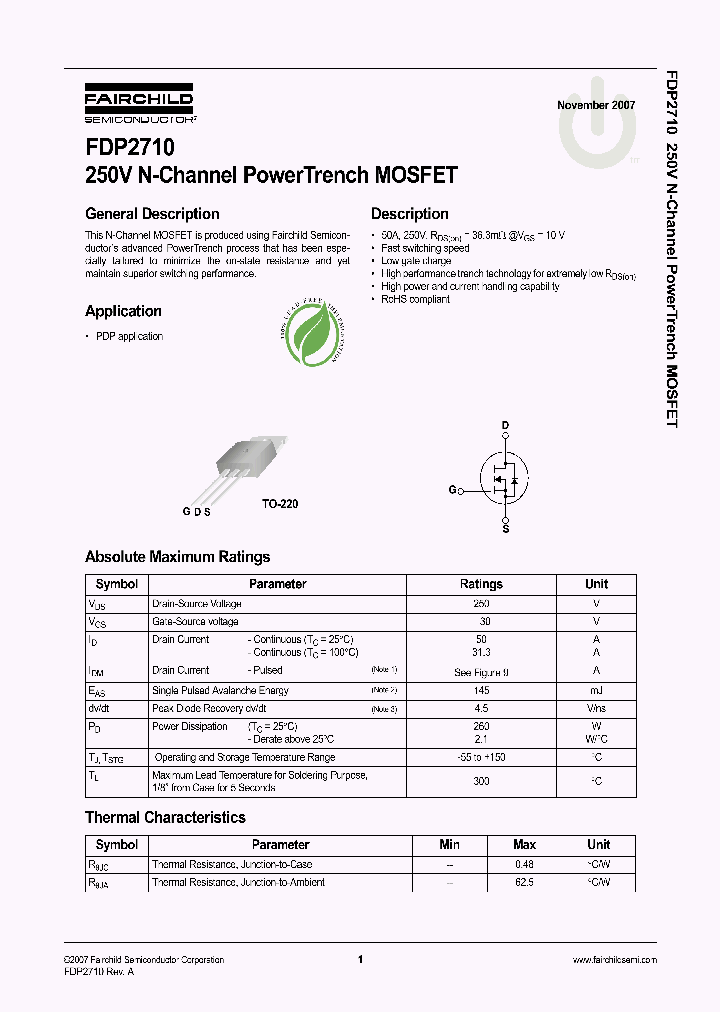 FDP2710_4445307.PDF Datasheet