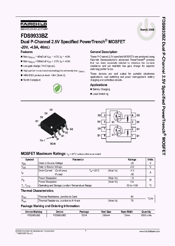 FDS9933BZ_4231194.PDF Datasheet