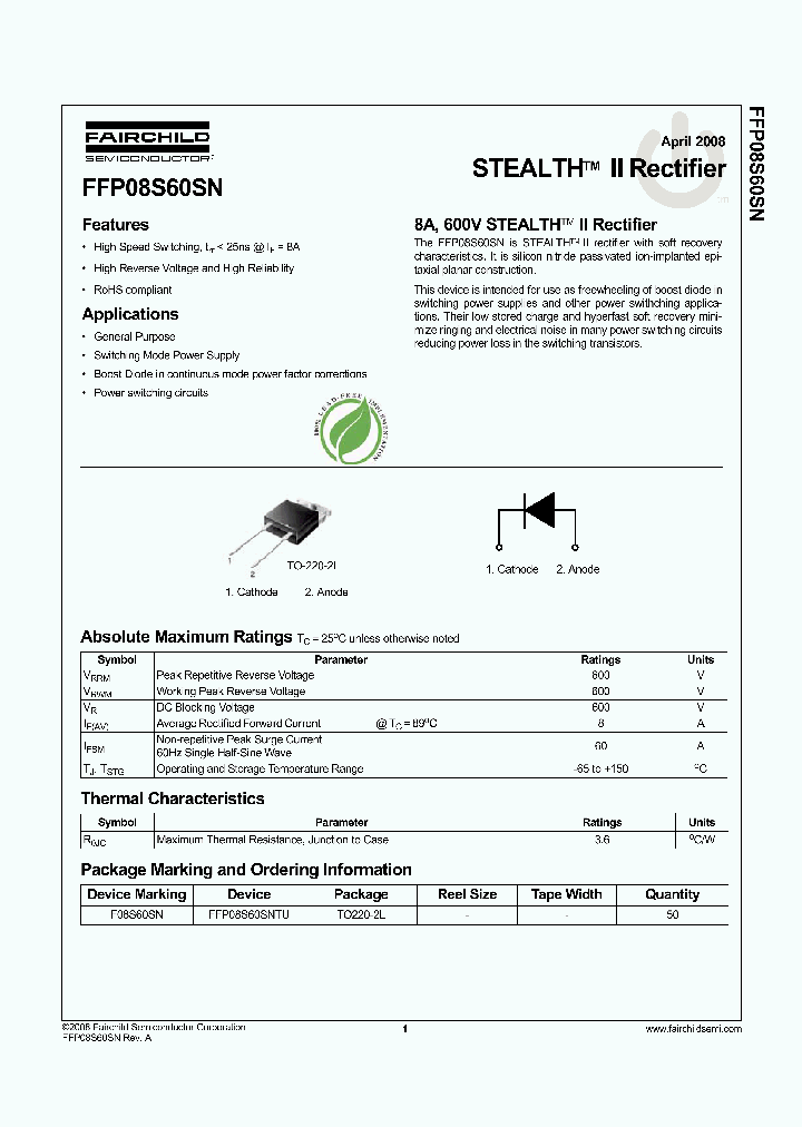 FFP08S60SN_4351026.PDF Datasheet