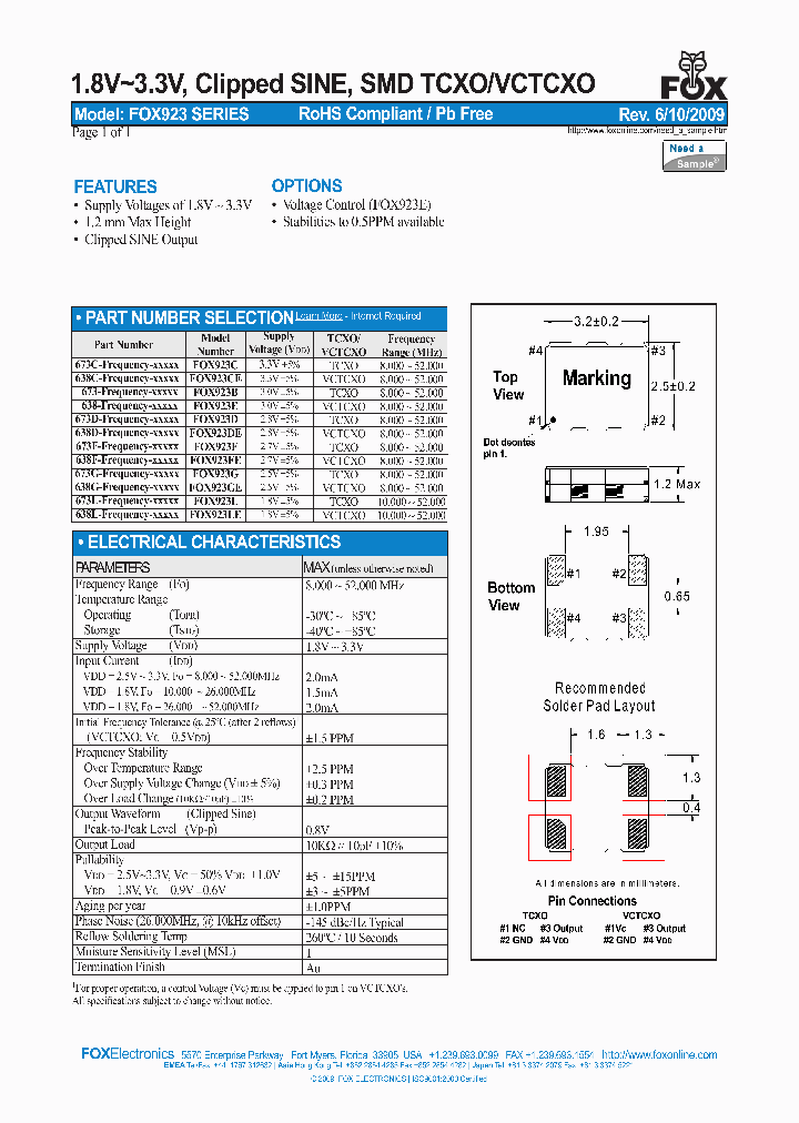 FOX923C_4525275.PDF Datasheet