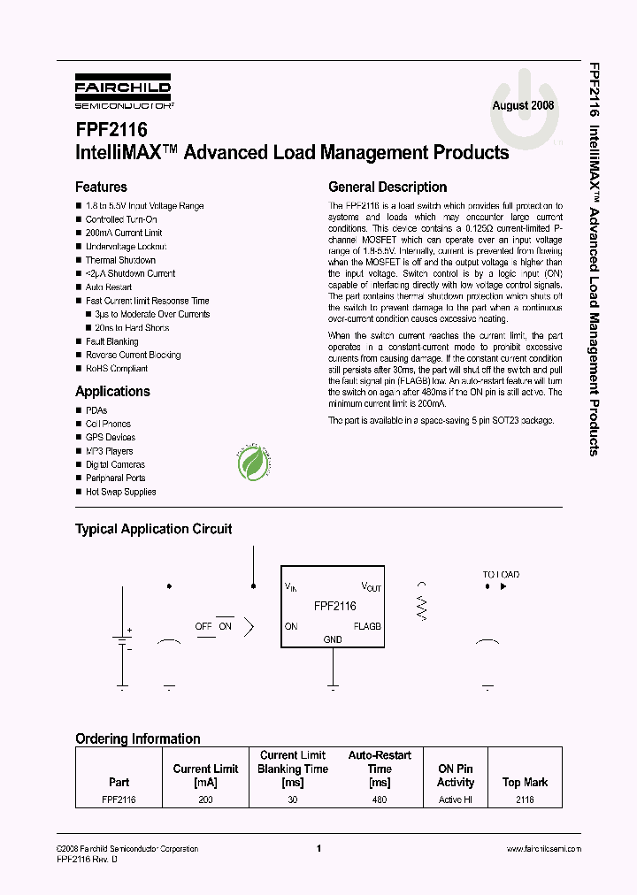 FPF2116_4254445.PDF Datasheet