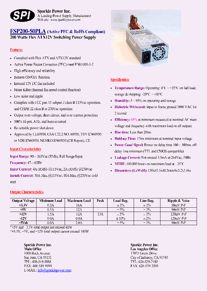FSP200-50PLA_4685109.PDF Datasheet