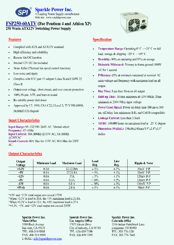 FSP250-60ATV_4399265.PDF Datasheet