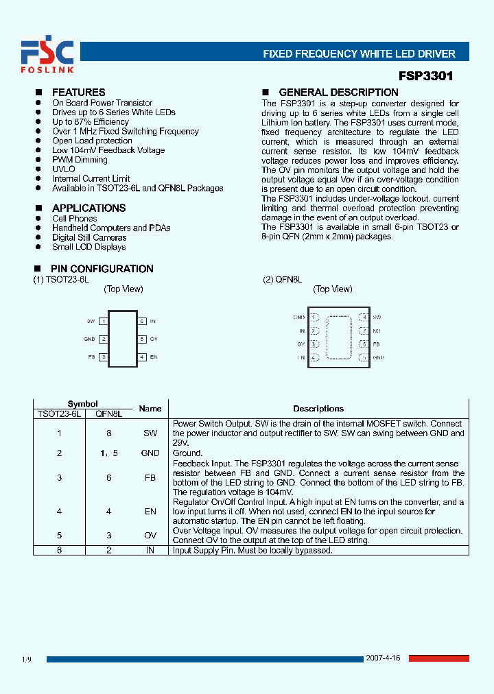FSP3301_4451587.PDF Datasheet