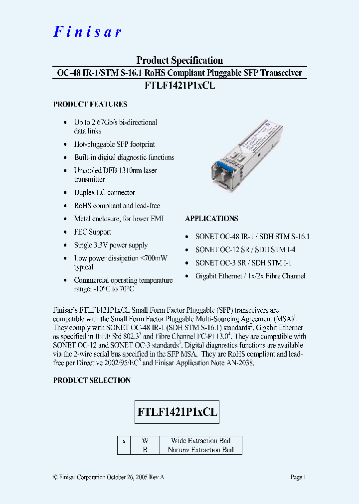 FTLF1421P1BCL_4617497.PDF Datasheet