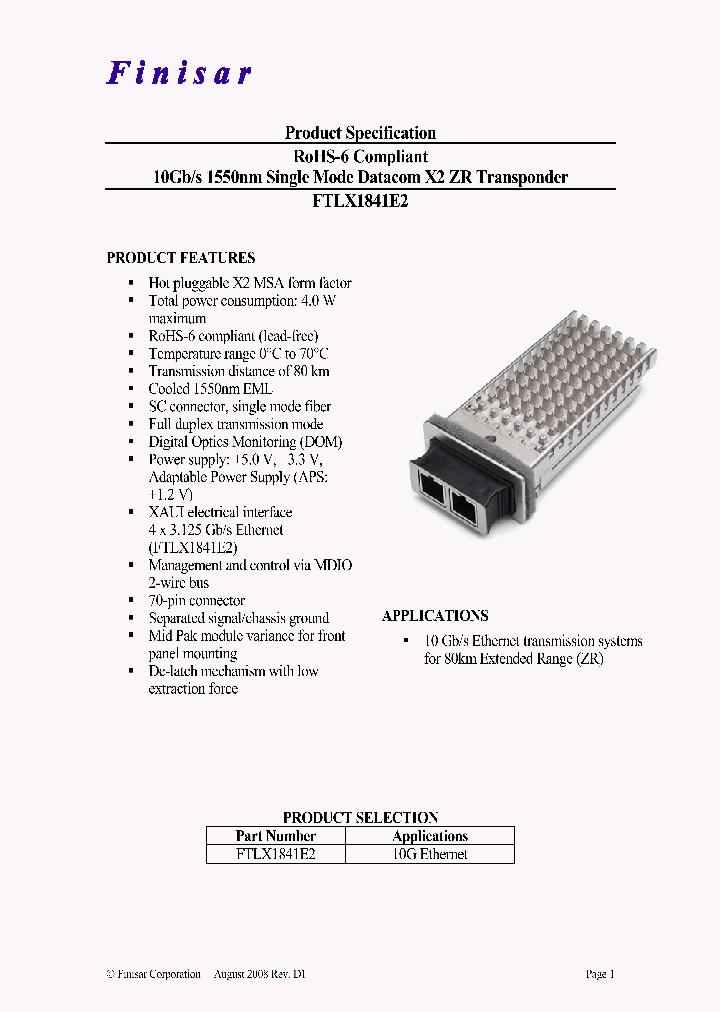 FTLX1841E2_4772669.PDF Datasheet
