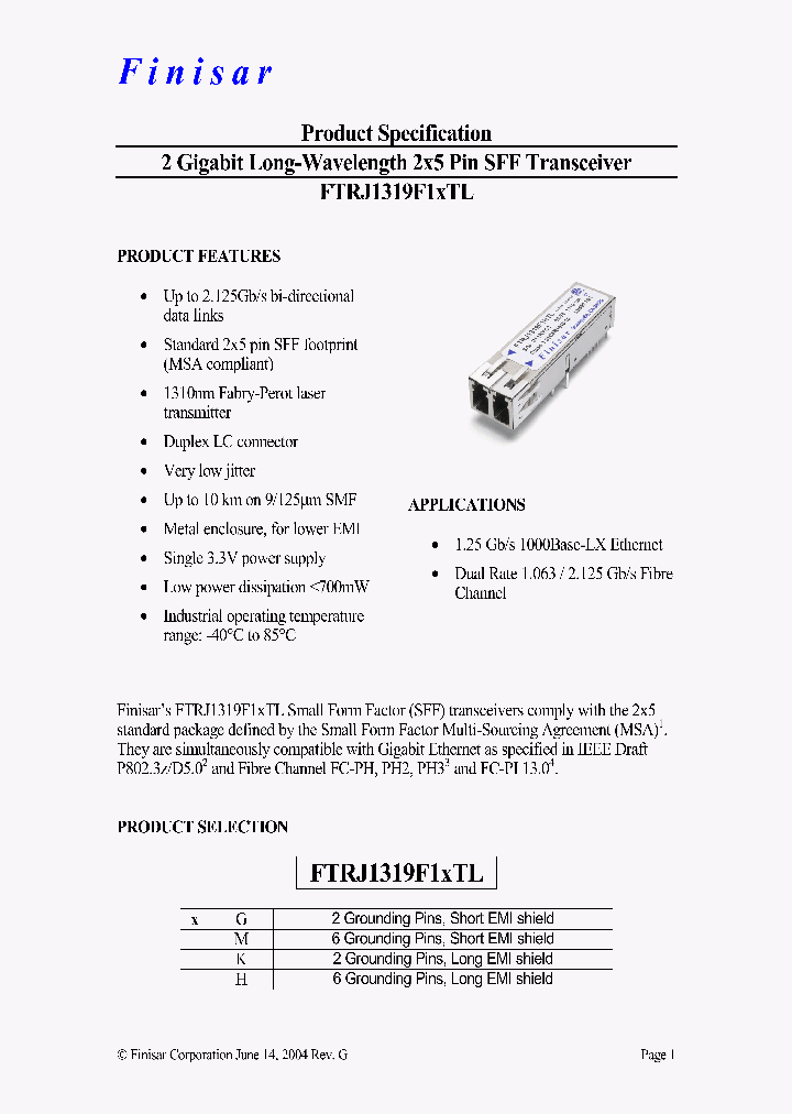 FTRJ1319F1GTL_4506357.PDF Datasheet