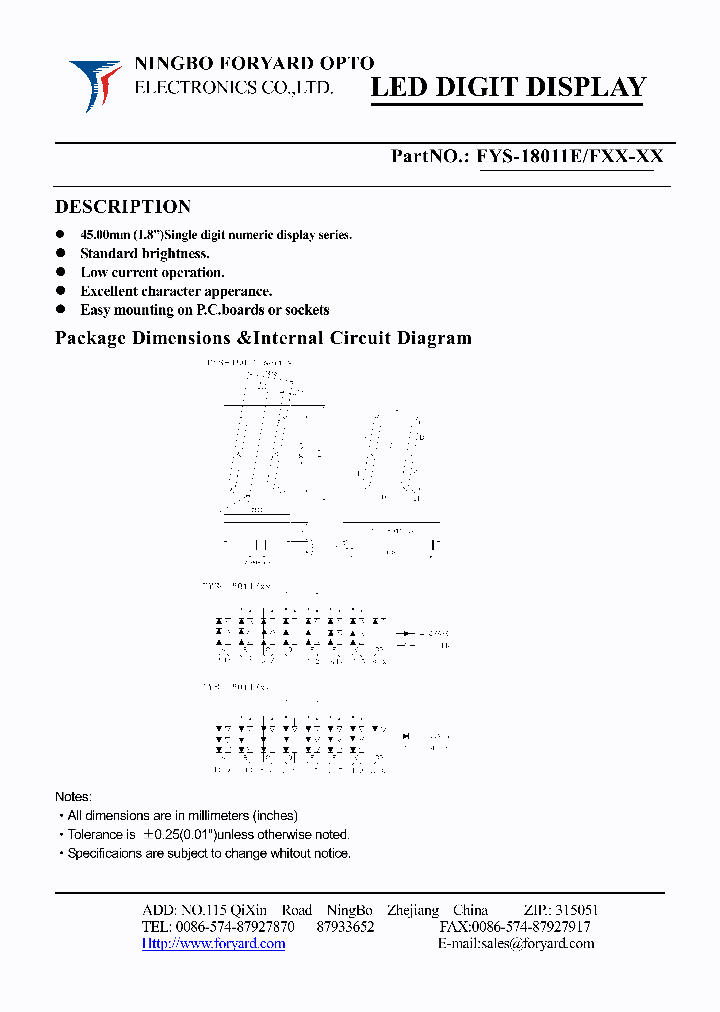 FYS-18011E_4467756.PDF Datasheet