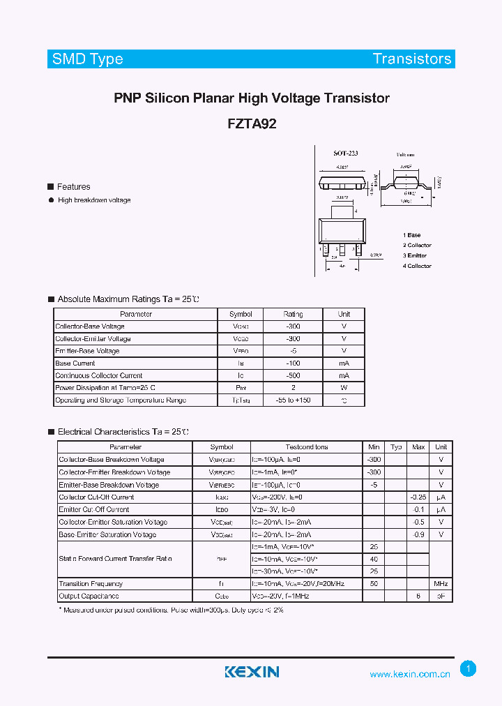 FZTA92_4377683.PDF Datasheet