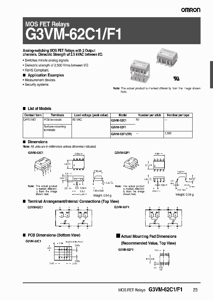 G3VM-62F1_4867096.PDF Datasheet