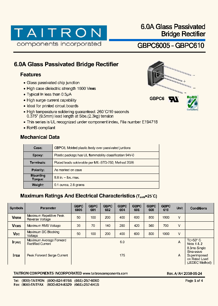 GBPC608_4341264.PDF Datasheet
