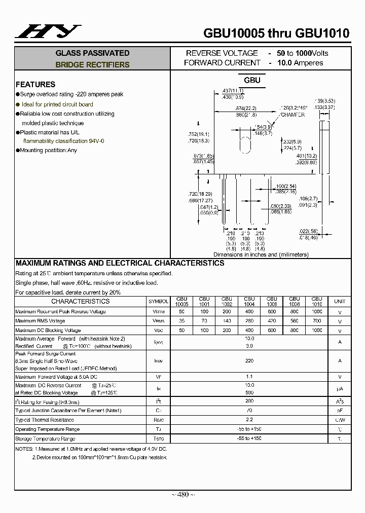 GBU1001_4348131.PDF Datasheet