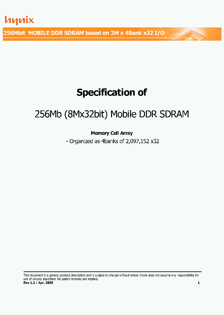 H5MS2622JFR_4594548.PDF Datasheet