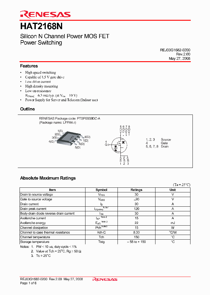 HAT2168N_4661263.PDF Datasheet
