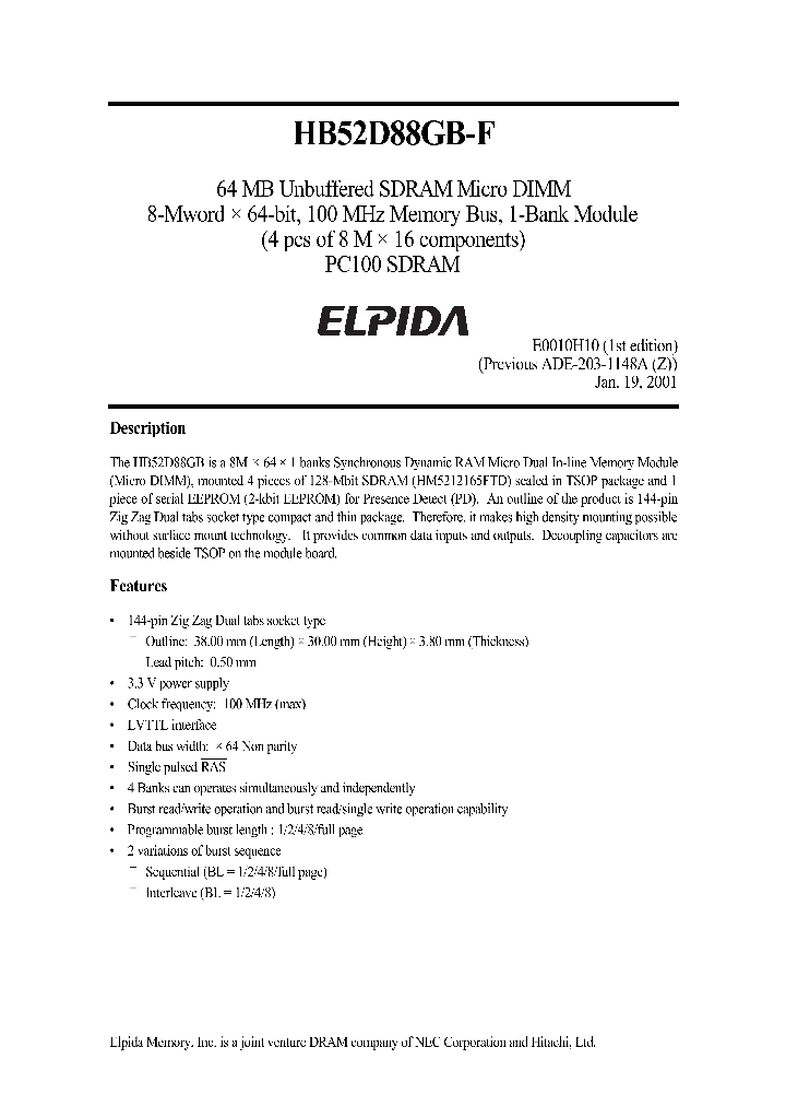 HB52D88GB-A6F_4580277.PDF Datasheet