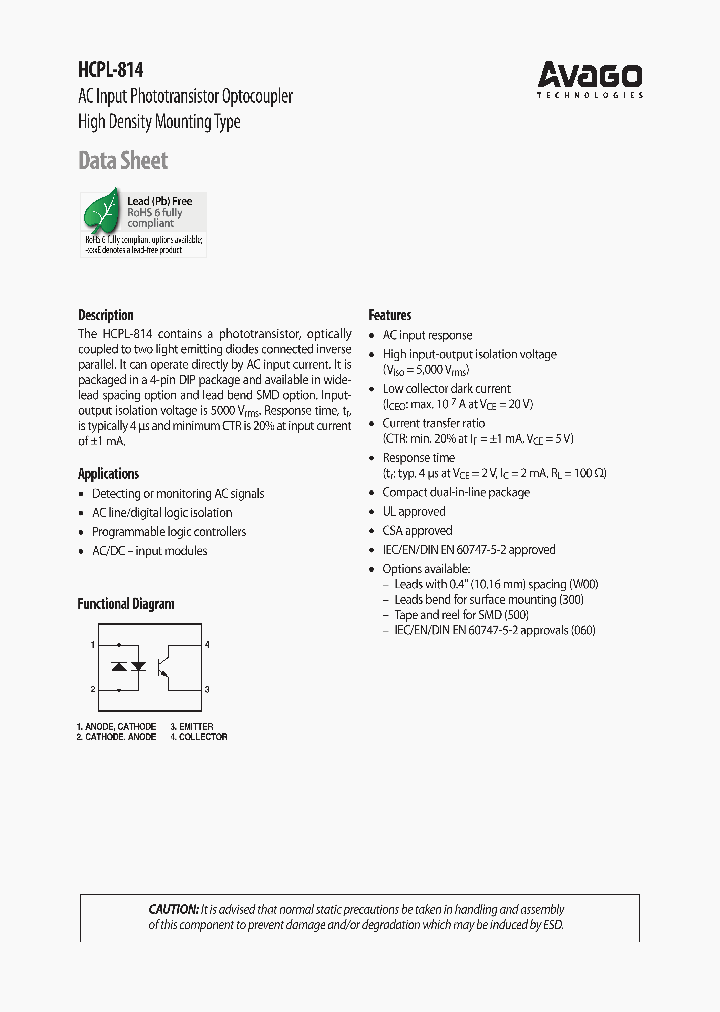 HCPL-814_4355937.PDF Datasheet
