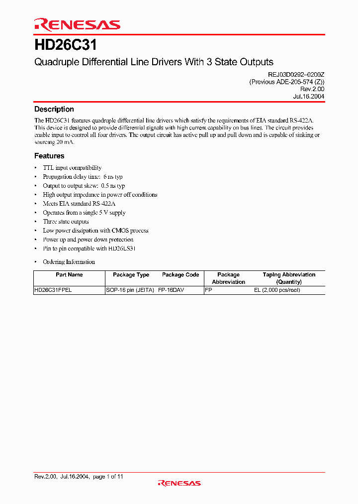 HD26C31FPEL_4298021.PDF Datasheet