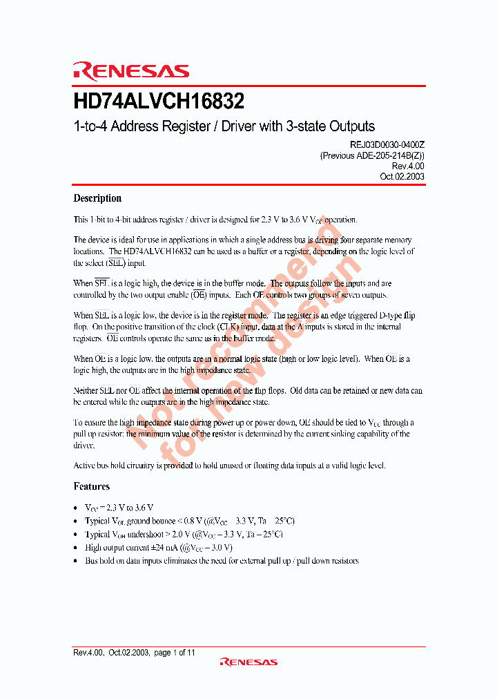 HD74ALVCH16832_4785855.PDF Datasheet