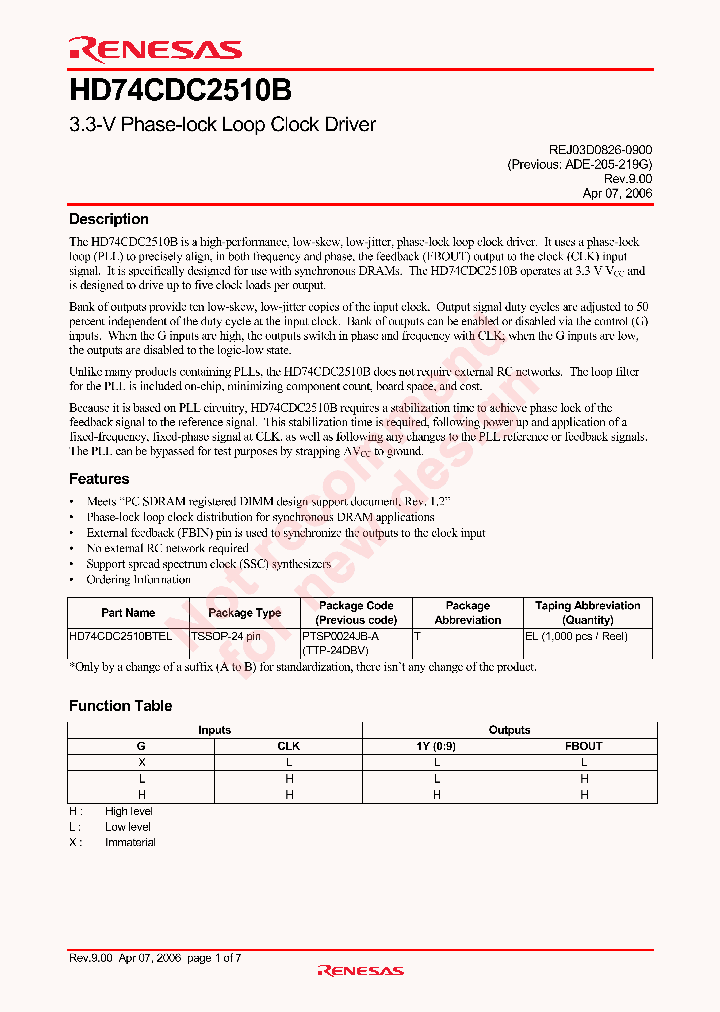 HD74CDC2510B_4254190.PDF Datasheet