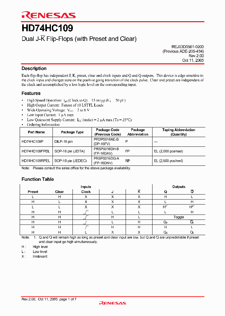 HD74HC109_4334731.PDF Datasheet