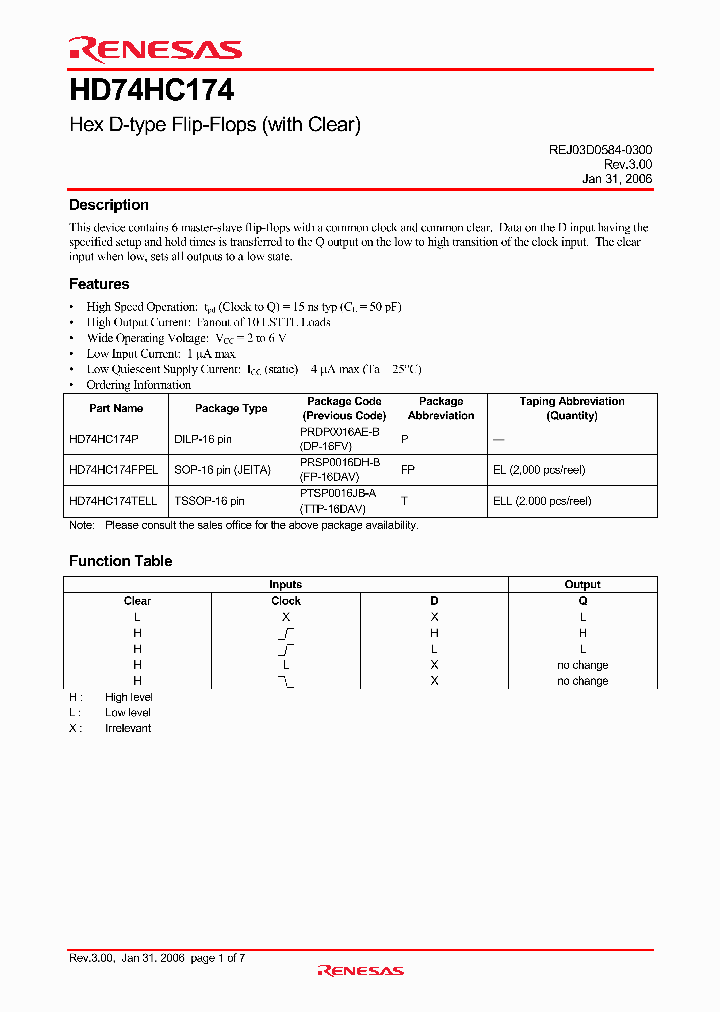HD74HC174_4268446.PDF Datasheet