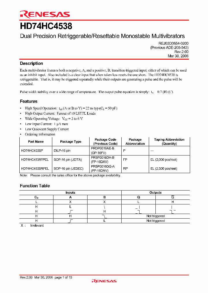 HD74HC4538_4245240.PDF Datasheet