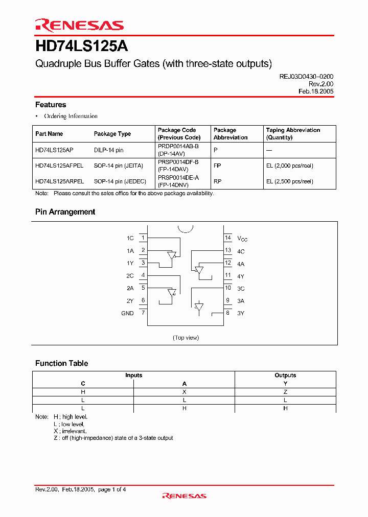 HD74LS125ARPEL_4297816.PDF Datasheet