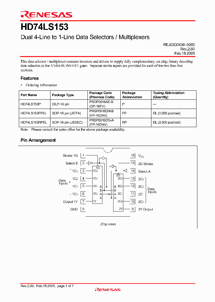 HD74LS153_4334810.PDF Datasheet