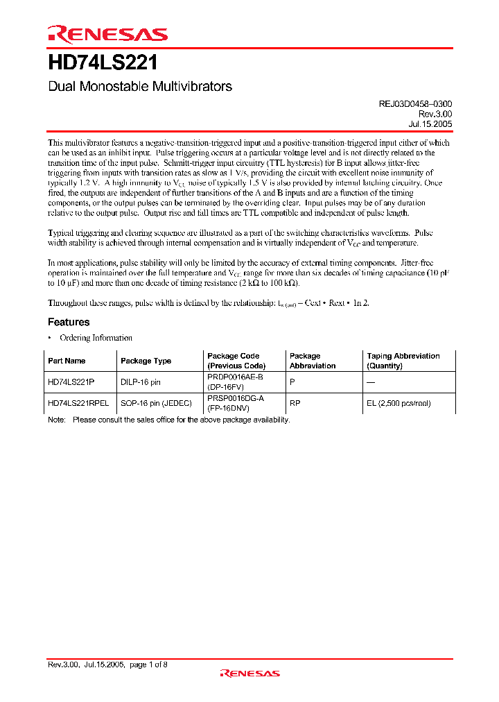 HD74LS221_4334643.PDF Datasheet