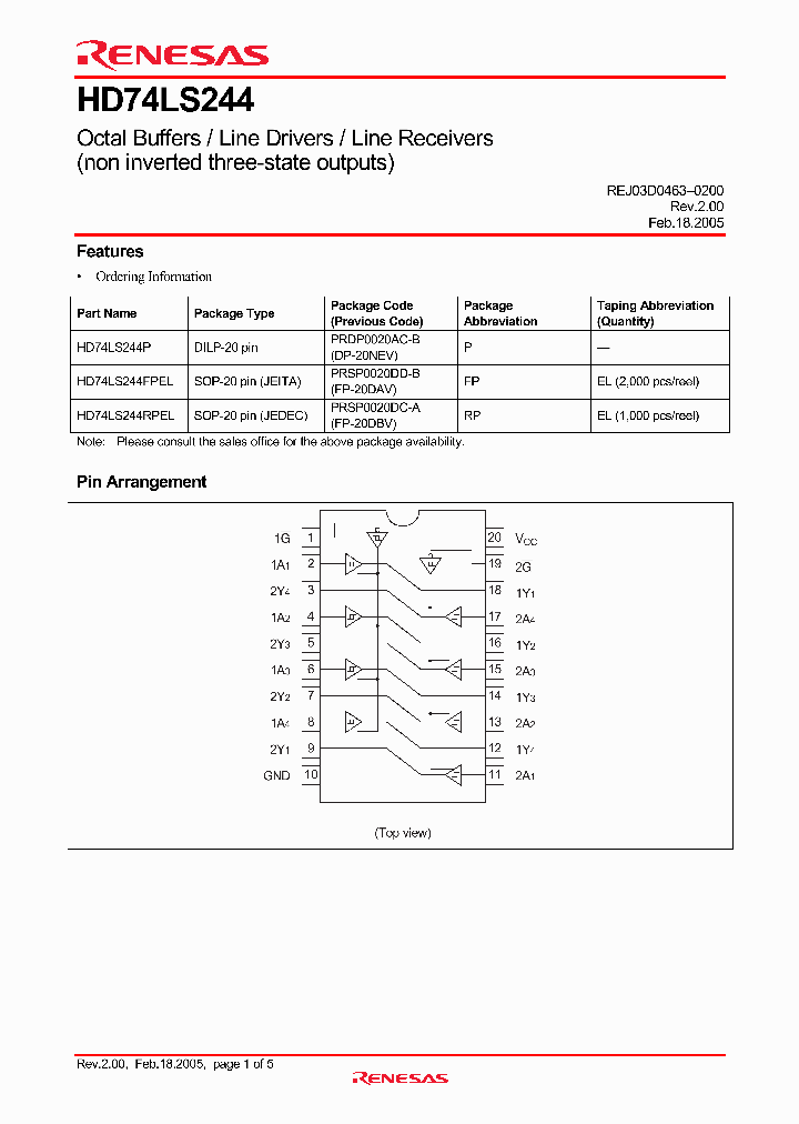 HD74LS244FPEL_4297810.PDF Datasheet