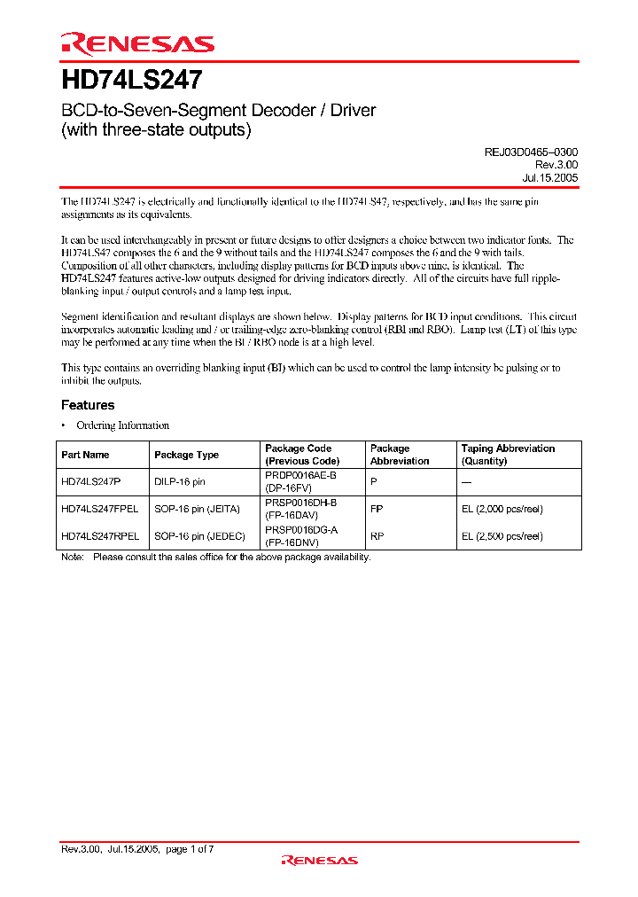 HD74LS247FPEL_4334730.PDF Datasheet