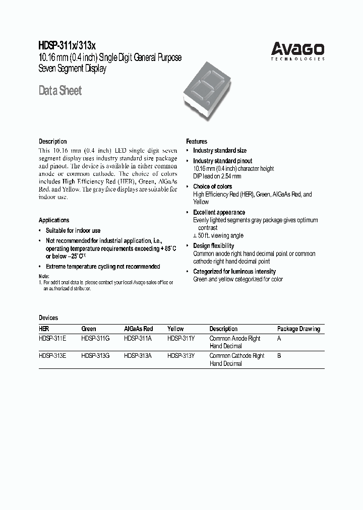 HDSP-311A_4479794.PDF Datasheet