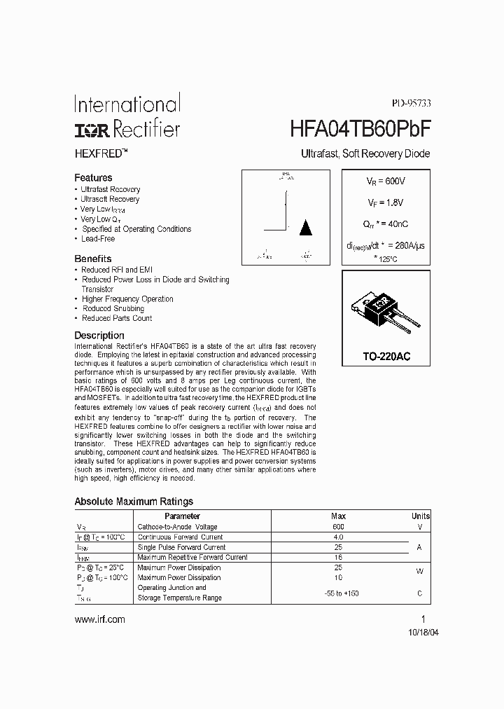 HFA04TB60PBF_4401026.PDF Datasheet