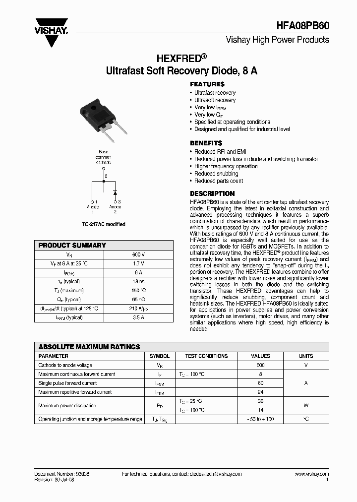 HFA08PB60_4376984.PDF Datasheet