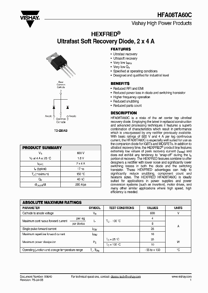 HFA08TA60C_4748163.PDF Datasheet