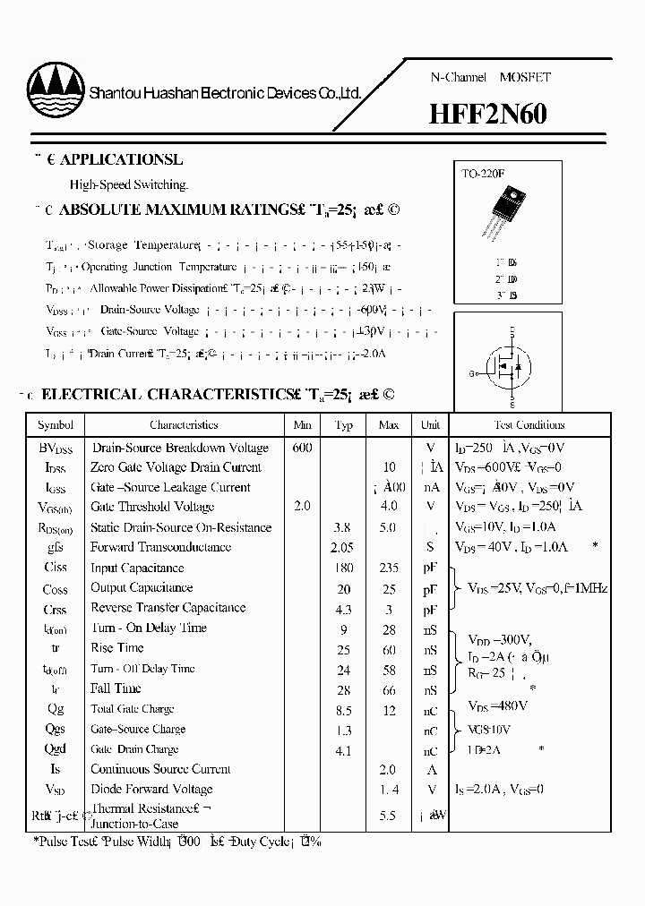 HFF2N60_4680717.PDF Datasheet