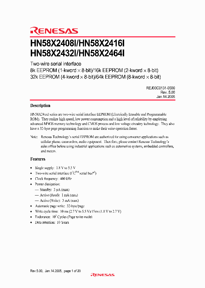 HN58X2464TIE_4361585.PDF Datasheet