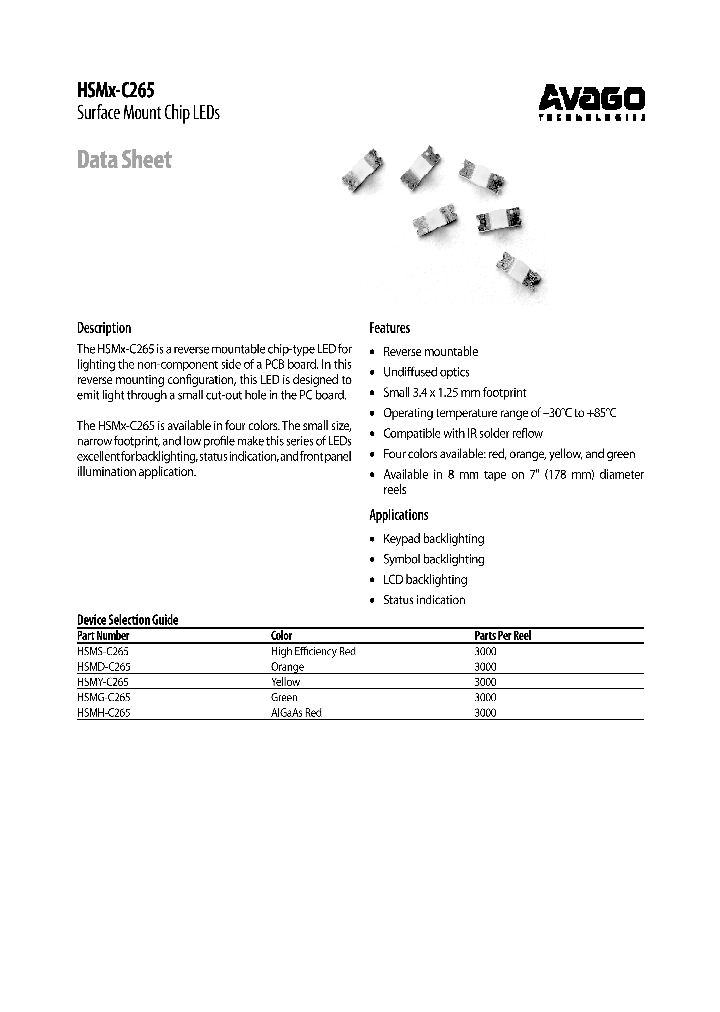HSMY-C265_4270643.PDF Datasheet