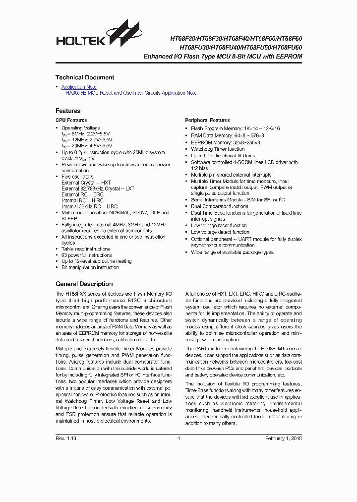 HT68F2010_4583566.PDF Datasheet