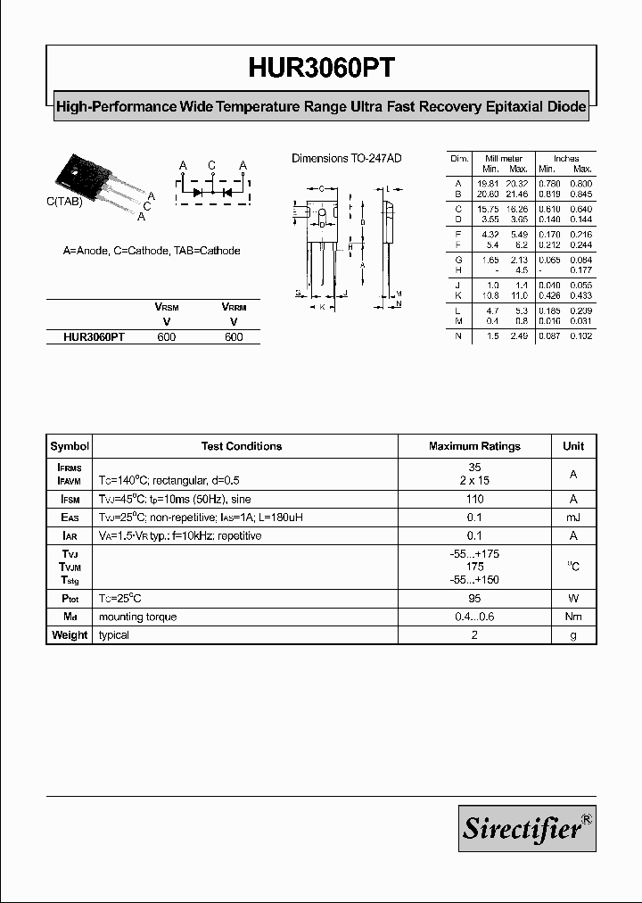 HUR3060PT_4716774.PDF Datasheet