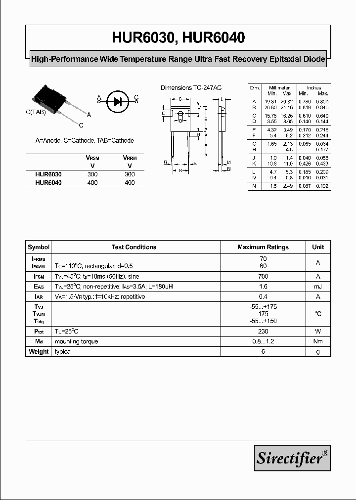 HUR6030_4895697.PDF Datasheet